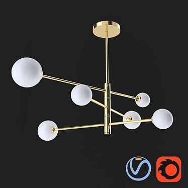 Elegant Estelle Chandelier 4418 3D model image 1 