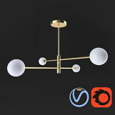 Lumion Estelle 4-Light Ceiling Fixture 3D model image 1 