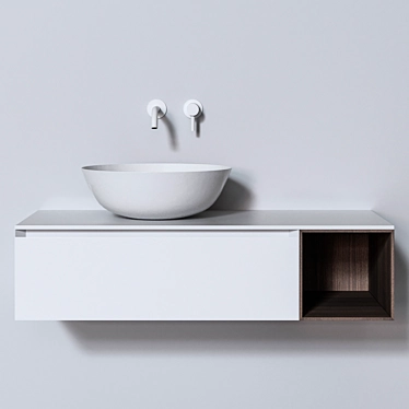 Modern Minimalist Bathroom Set 3D model image 1 