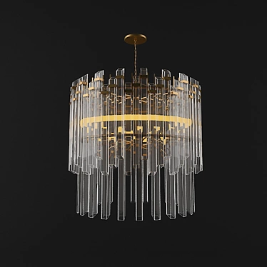 Elegant Crystal Chandelier 3D model image 1 