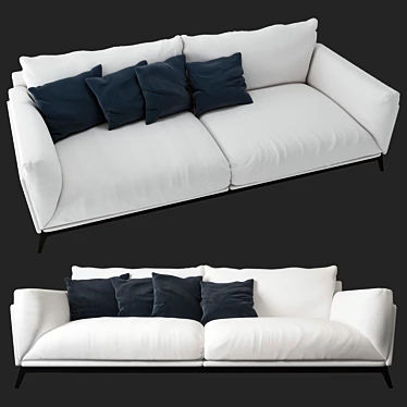 Fauborg Contemporary Sofa Set 3D model image 1 