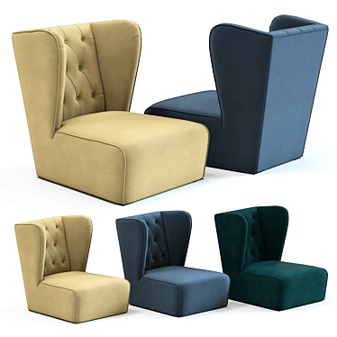 Sunrise Armchair: Stylish & Comfortable Seating 3D model image 1 