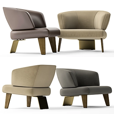 Minotti Creed Chair 3D model image 1 