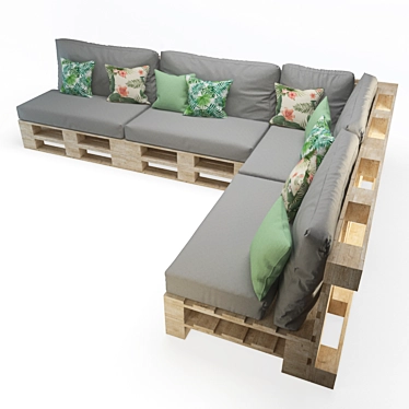 Recuperative Pallets Sofa 3D model image 1 
