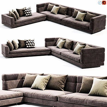 Modern Minotti Alexander Sectional 3D model image 1 