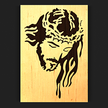 Title: Divine Laser-Cut Jesus Art 3D model image 1 