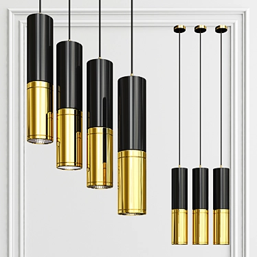 Modern elegance with Ike Suspension Lamp 3D model image 1 