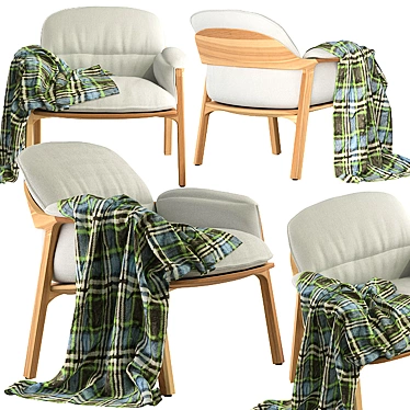 TRIBU NOMAD Easy Chair: Stylish and Comfortable 3D model image 1 