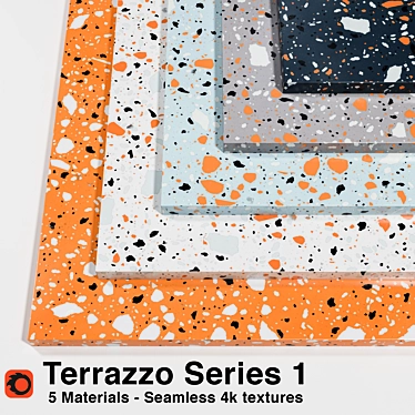 Seamless Terrazzo Textures - Series 1 3D model image 1 