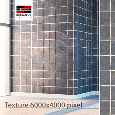 Seamless Detail Textured Tile: Displacement & Normal Maps, Vray Material 3D model image 1 