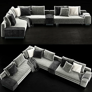 Luxury Minotti Daniels Sofa: Modern Elegance by Christophe Delcourt 3D model image 1 