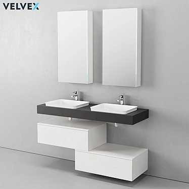 Velvex Unique Unit 140 Bathroom Set 3D model image 1 