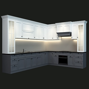 Elegant Kitchen Solution 3D model image 1 