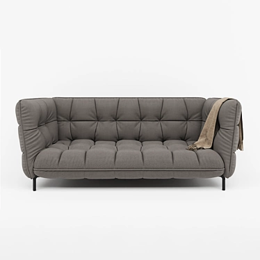  Modern Velvet Sofa: 547,338 Polys, 422,237 Verts 3D model image 1 