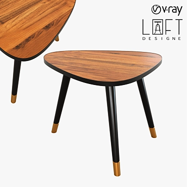 LoftDesigne 6400: Stylish Wooden Coffee Table (60x49x45 cm) 3D model image 1 
