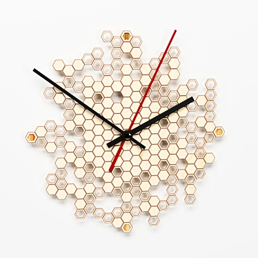 Honeycomb Timepiece: Modern & Sleek 3D model image 1 