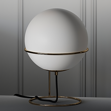  Elegant Frosted Glass Globe Lamp 3D model image 1 