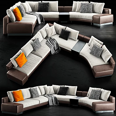 Minotti Daniels Sofa: Modern Design by Christophe Delcourt 3D model image 1 