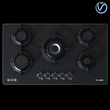 Technika Pro Gas Cooktop 3D model image 1 