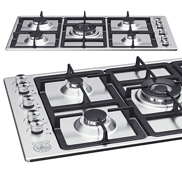 Bertazzoni La Germania 5-Burners Gas Hob: Sleek Design & Superior Performance 3D model image 1 