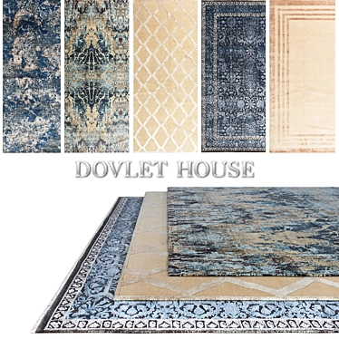 DOVLET HOUSE Carpets - 5-piece Set (Part 409) 3D model image 1 