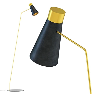 Richmond Black Floor Lamp 3D model image 1 