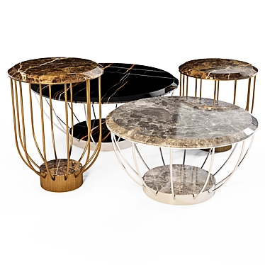Burano Coffee Tables - Meroni and Colzani 3D model image 1 