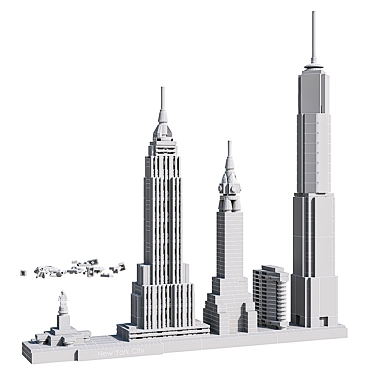 LEGO New York City Skyline Set 3D model image 1 