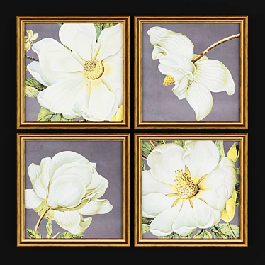 Classic Floral Picture Set 3D model image 1 