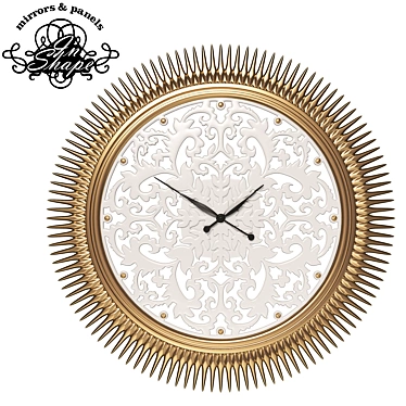 Golden Arrow LED Wall Clock 3D model image 1 