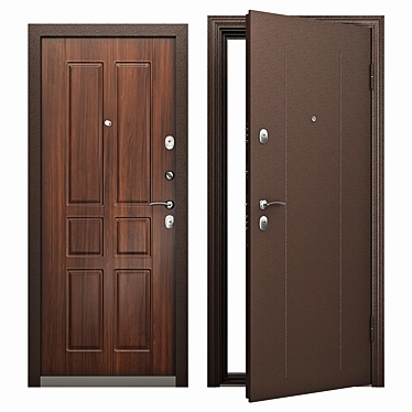 Delta-100 Entrance Door: Reliable, Quality Materials 3D model image 1 