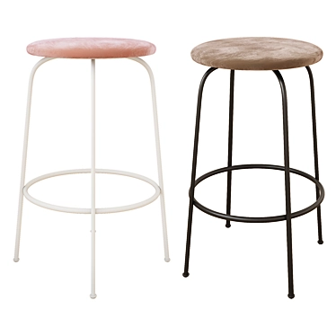 Sleek Afteroom Counter Stool 3D model image 1 