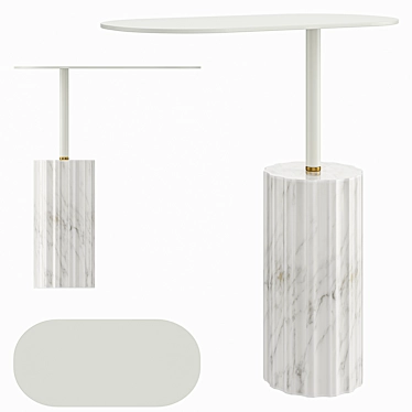 Sleek Column Side Table 3D model image 1 