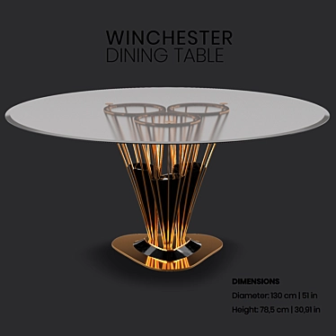 Glamorous Twist Winchester Dining 3D model image 1 