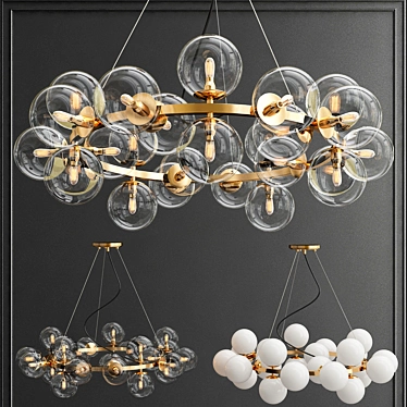 Maytoni Dallas: Elegant 70cm Chandelier 3D model image 1 