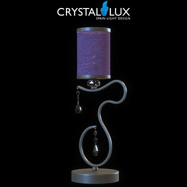 Elisa Purple LG1 - Elegant Spanish Crystal Pendant 3D model image 1 