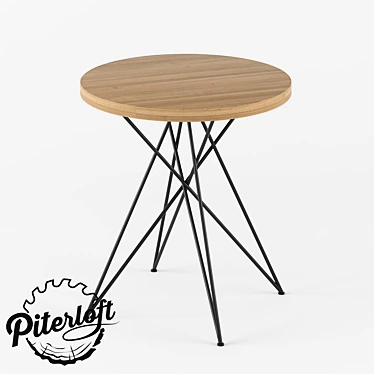 Urban Loft Wood Table 3D model image 1 