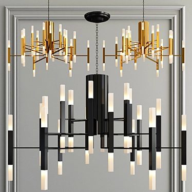 Nordic Postmodern LED Chandelier - Elegant Illumination at its Finest 3D model image 1 