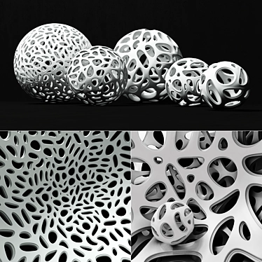 Bionic Spherical Decor 3D model image 1 