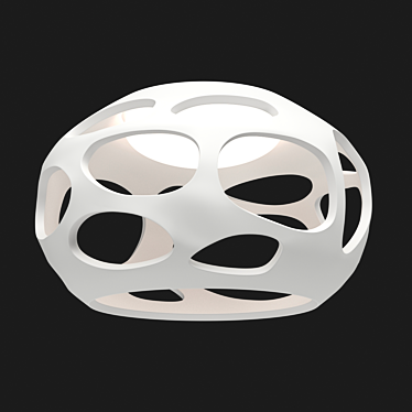 Organica Ceiling Light 5142: Energy-Saving, White/Chrome 3D model image 1 