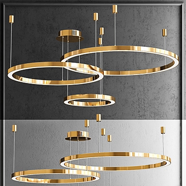 Luxury Metal Chandelier by Cameron 3D model image 1 