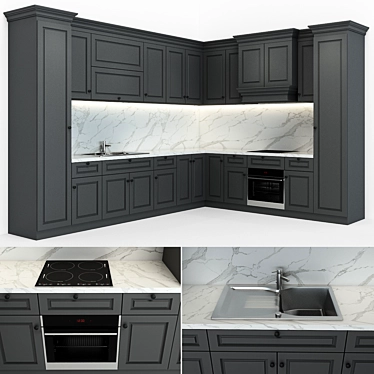 Kitchen Classic 07: Versatile and Timeless 3D model image 1 