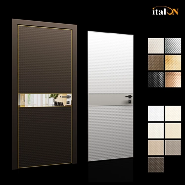 Modern Aluminum Swing Doors with Exclusive Design 3D model image 1 