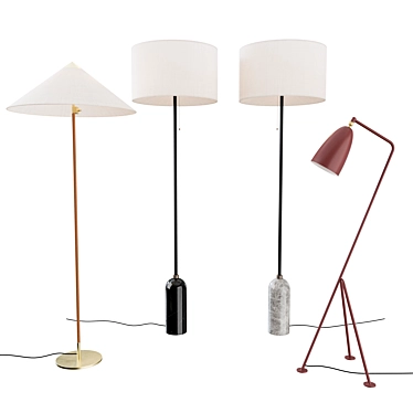 GUBI Floor Lamps: Elegant Illumination 3D model image 1 