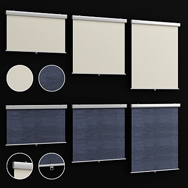 3D Roller Blinds: Max, Vray, Corona, OBJ, Render 3D model image 1 