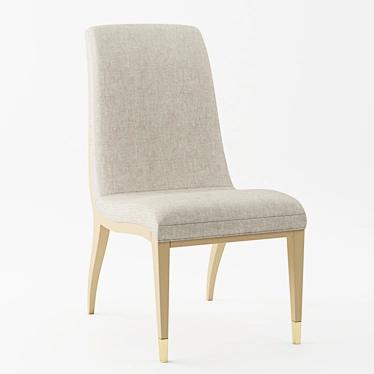 Elegant Fanfare Side Chair 3D model image 1 