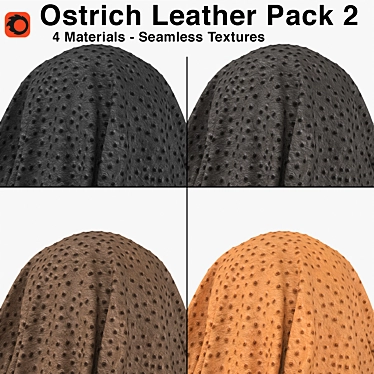 Title: Exquisite Edelman Ostrich Leather Collection 3D model image 1 