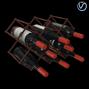 Sleek Wine Storage Solution 3D model image 1 