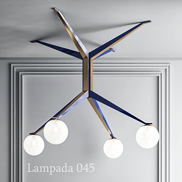 Elegant Italian Lamp: Lampada 045 Progetto 3D model image 1 