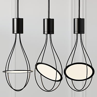 Elegant Crystal Pendant Light 3D model image 1 